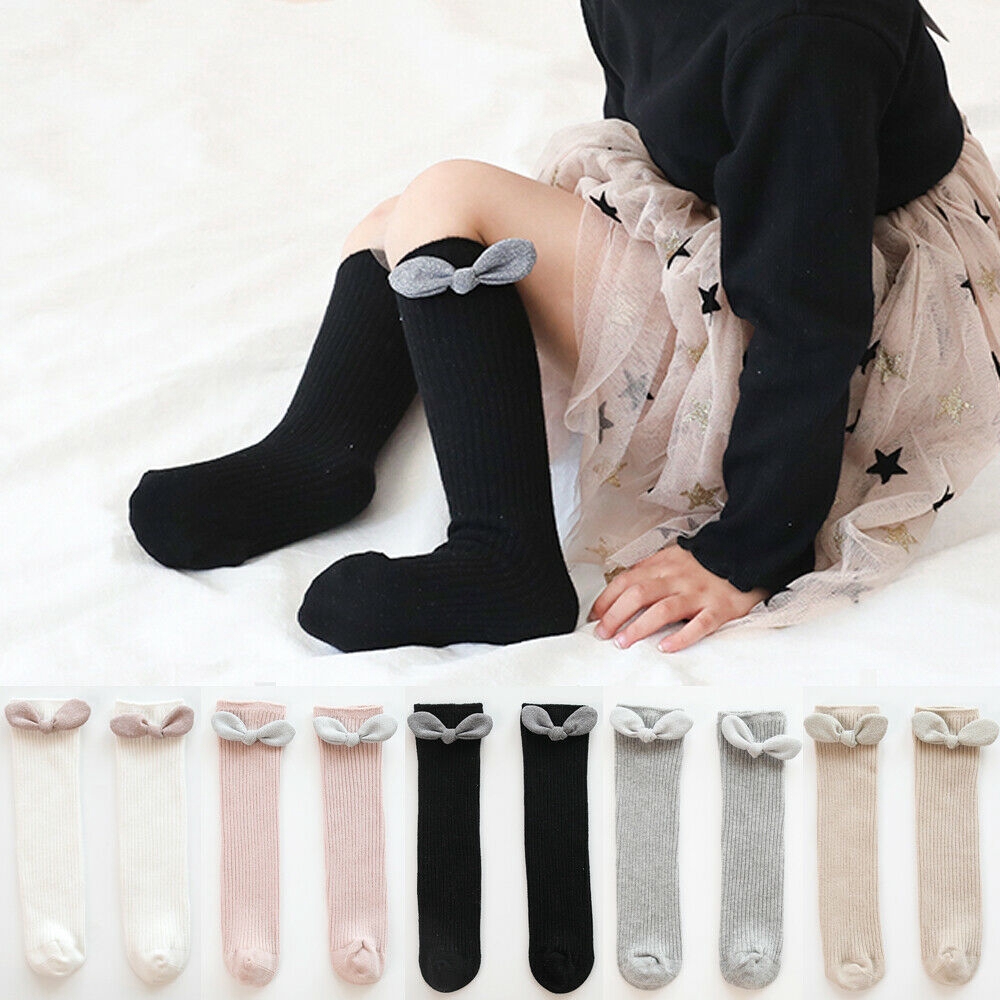 ⓗღ✯Newborn Baby Socks Solid Girl Boy Infant Knee High Socks Autumn Winter Warm Kids