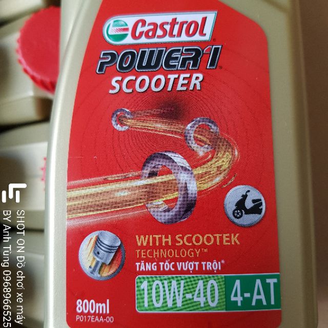 Dầu nhớt xe  ga Castrol Power 1 Scooter Mẫu mới 2021