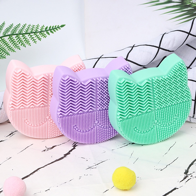 Bộ Dụng Cụ Vệ Sinh Cọ Trang Điểm 3 Trong 1 Bằng Silicon Thời Trang Làm Sạch Lớp Trang Điểm All-in-One YR