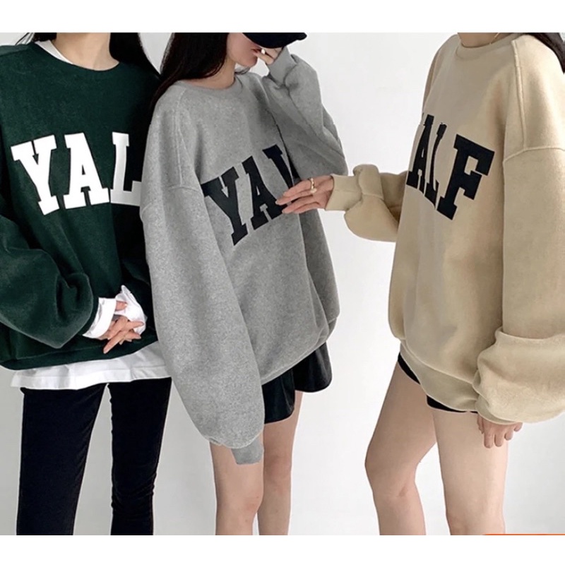 Áo hoodie nam nữ, sweater nỉ bông unisex from rộng siêu dày dặn in hình YALF