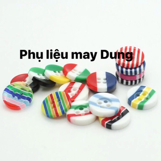 Nút sơmi cầu vồng size 10mm