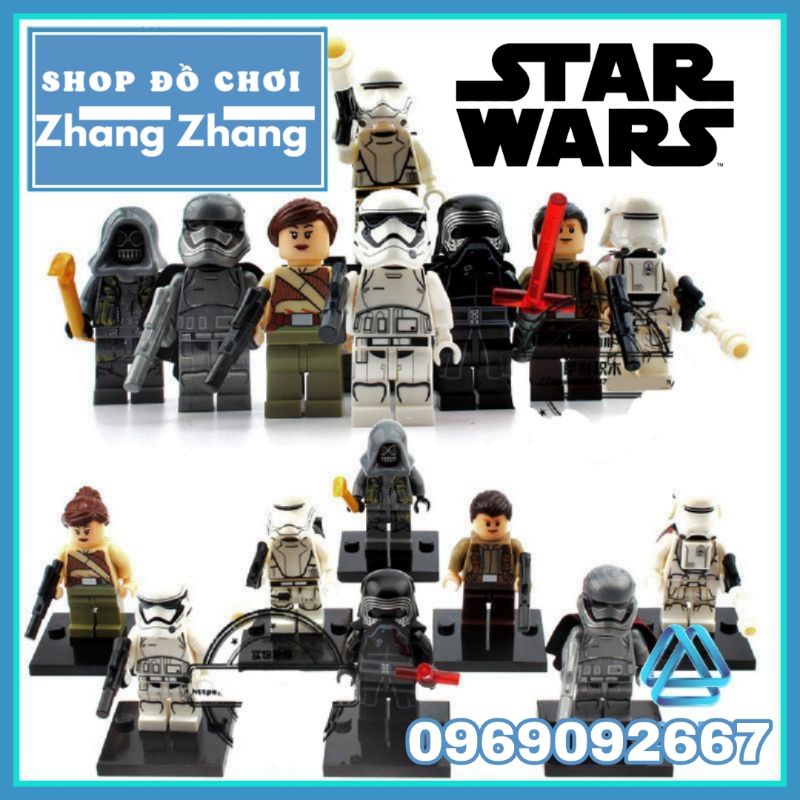 Đồ chơi Xếp hình Star Wars gồm Kylo Ren - Captain Phasma Resistance - Unkar's Thug - Stormtrooper Minifigures Xinh X0103