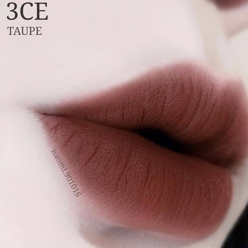 Son kem 3CE Velvet Lip Tint màu TAUPE - ĐỎ NÂU TRẦM