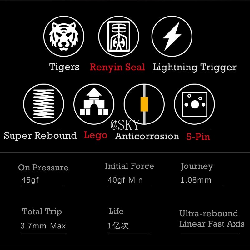 Bộ Bàn Phím Chơi Game Tiêu Chuẩn TTC Tiger Og Axis Phiên Bản Tiêu Chuẩn As Fierce As Hổ Và As Nhanh Chóng