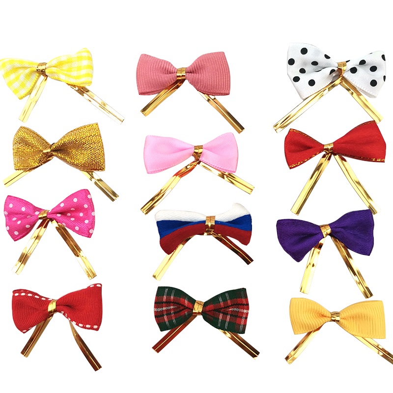 Bộ 50 Nơ 35mm Tự Làm Trang Trí Cây Thông Giáng Sinh