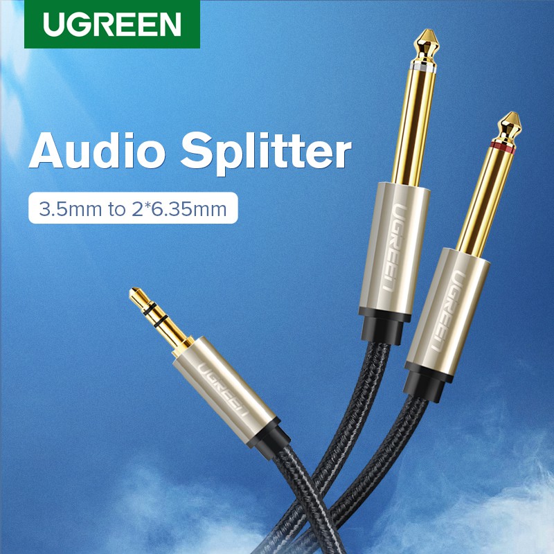 Ugreen Cáp Chuyển Đổi Âm Thanh 3.5mm Sang 6.35mm Mạ Vàng 6.5mm