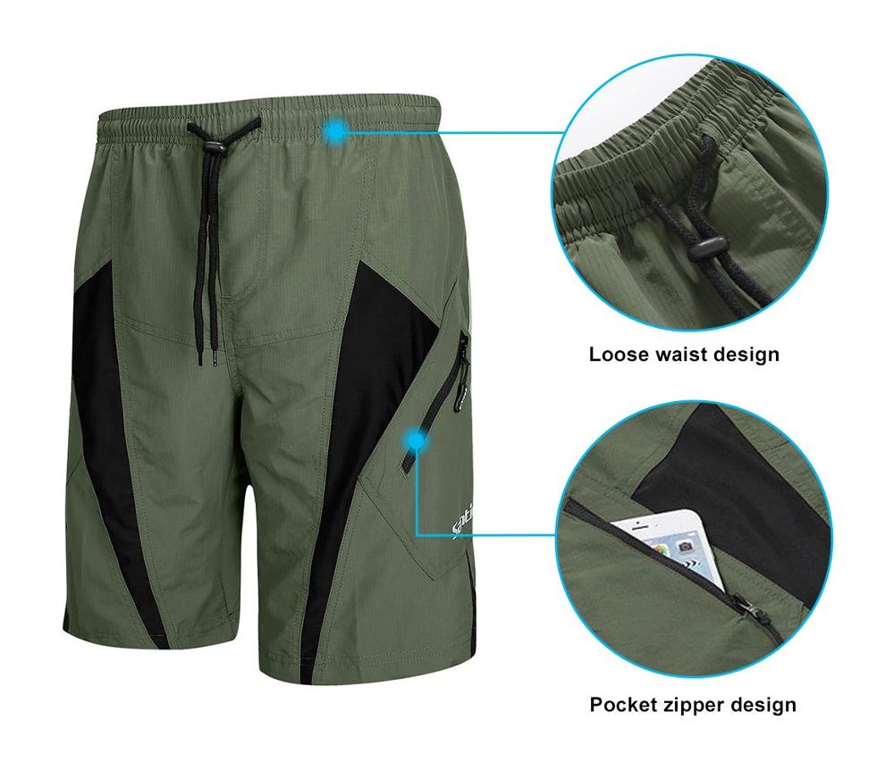 Santic Quần Short Đạp Xe Thường Ngày Cho Nam Quần Lót Dáng Rộng Có Đệm 3D Quần Lót Xe Đạp Leo Núi Thoải Mái K7MB032