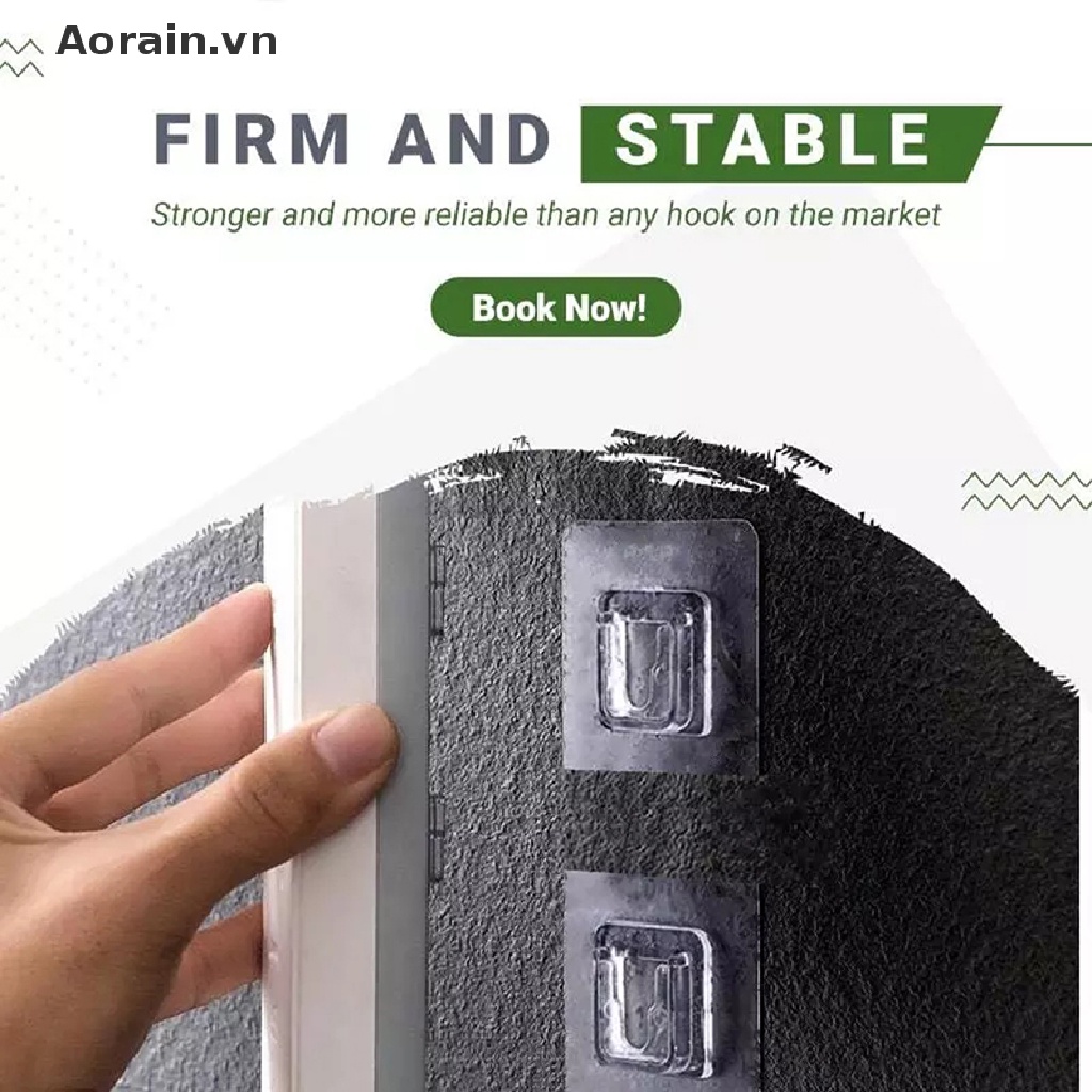 1 cặp / bộ móc nối hai mặt treo tường có keo tự dính nóng siêu bền