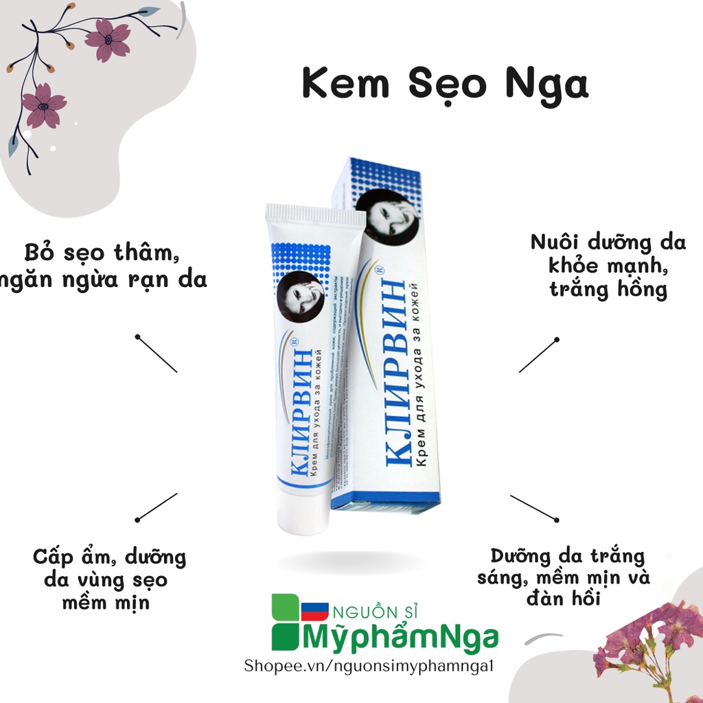 Kem sẹo Nga Klrivin loại bỏ sẹo thâm lồi lõm, sẹo mụn, rạn