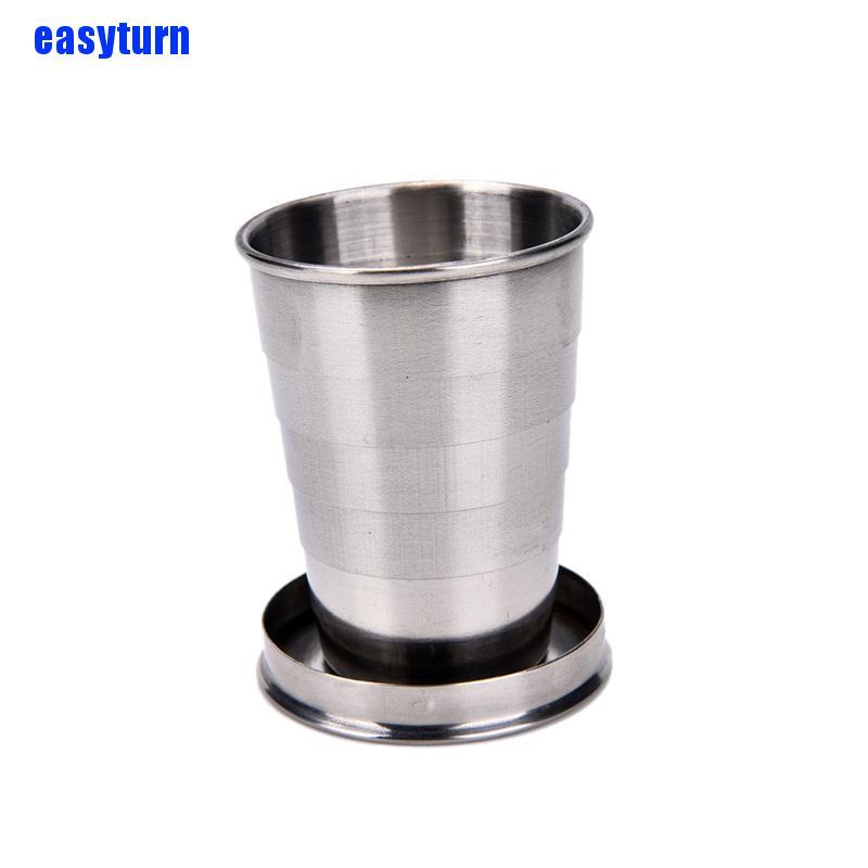 Cốc uống nước mini bằng thép không gỉ có thể gấp gọn tiện dụng cho dịp du lịch