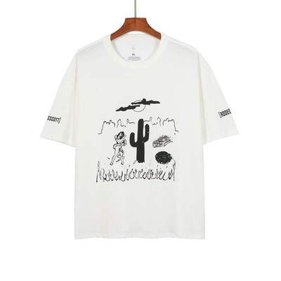 Travis Scott new cactus arm letter print fashion loose T-shirt