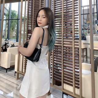 đầm cổ sơ mi body Canary