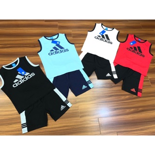Sale Bộ ba lỗ Adidas phối viền bé trai size đại