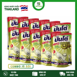 Combo 10 gói nước rửa chén bát Pinto Hương Kiwi 450ml Nhập Khẩu Thái Lan thumbnail
