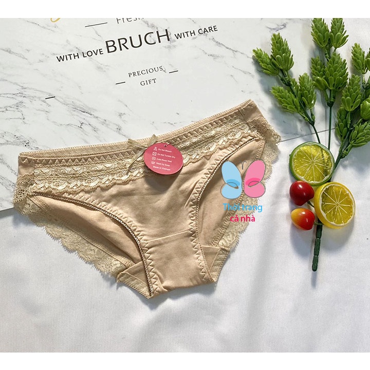 QUẦN LÓT NỮ THUN COTTON LỤA PHỐI REN HÀNG VIỆT NAM - QLElena