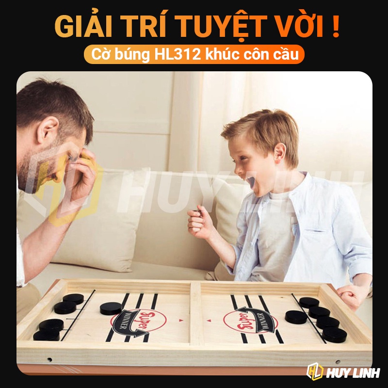 Cờ búng xuyên lỗ Gia Đình HL312 kích thước siêu lớn bằng gỗ - Lập Team Siêu Vui Nhộn khúc côn cầu Ice Hockey