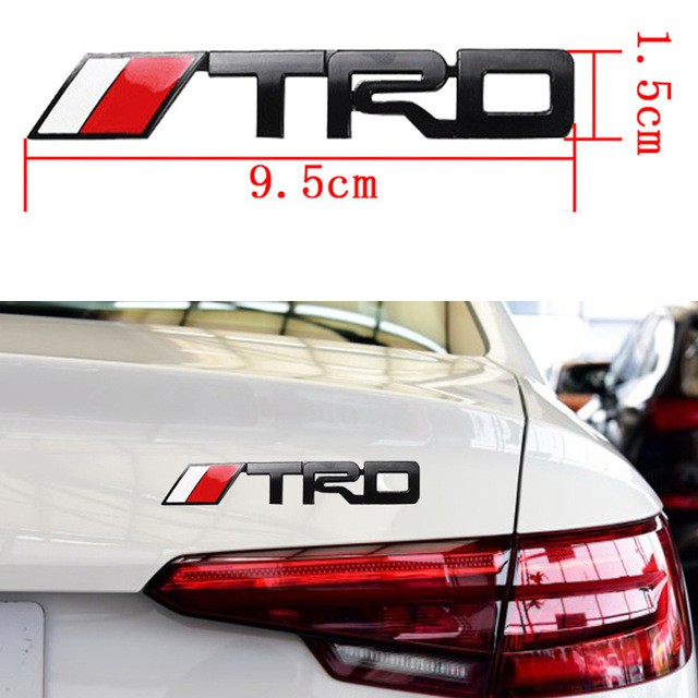 Decal Tem Chữ Nổi Kim Loại TRD Dán Trang Trí ô Tô MS-138