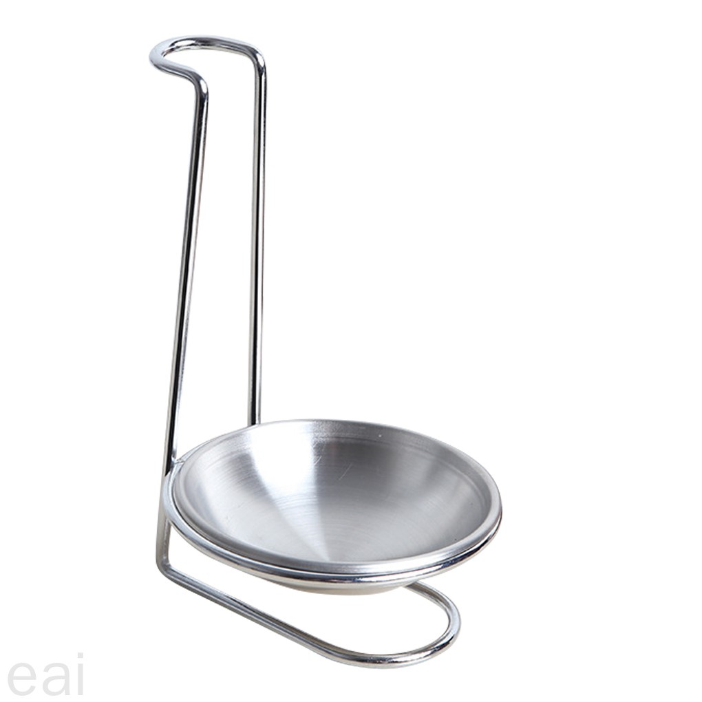 [eai]Vertical Spoon Rest Stainless Steel Ladle Spoon Strainer Scoop Holder Cooking Utensils Bracket Home Kitchen Tool
