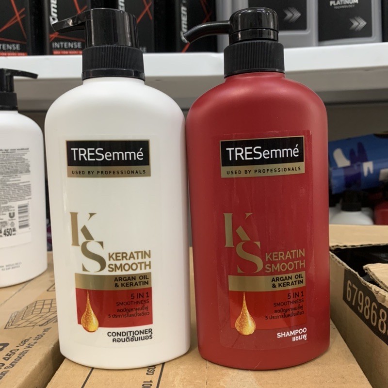 Dầu gội,xả Tresemme  KERATIN SMOOTH 450ml và 425ml thái lan ( mầu đỏ )