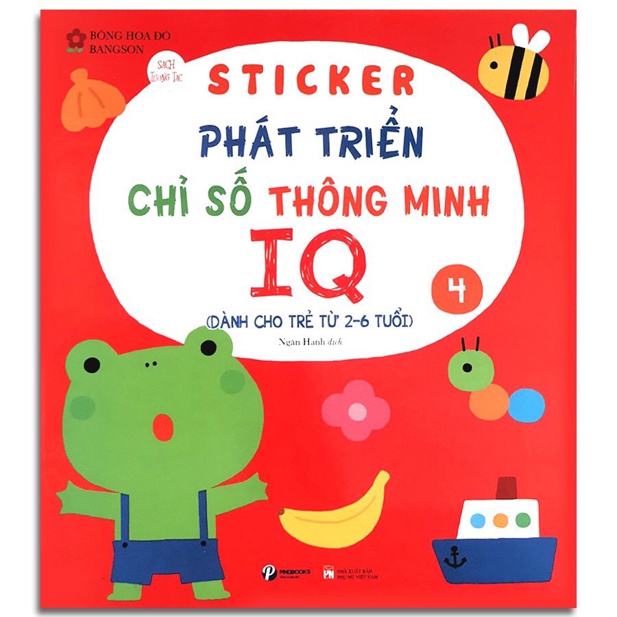 Sách Sticker Phát triển chỉ số thông minh IQ dành cho trẻ 2-6 tuổi (lẻ tùy chọn) - Vizibook