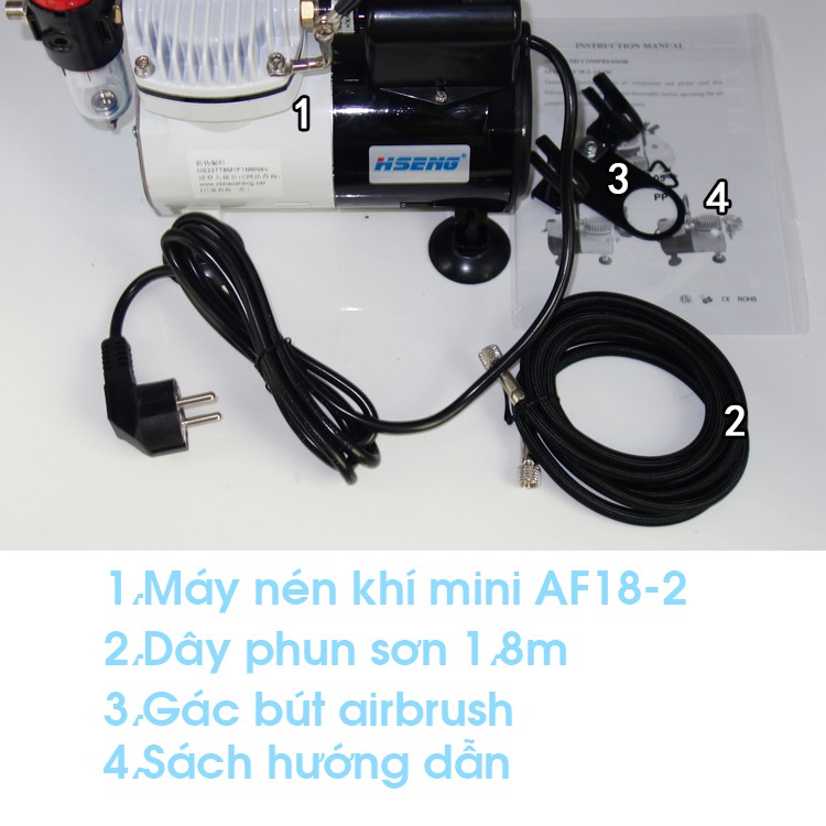 Máy nén khí mini AF 18-02 chuyên dụng cho Airbrush Rẻ nhất Shopee