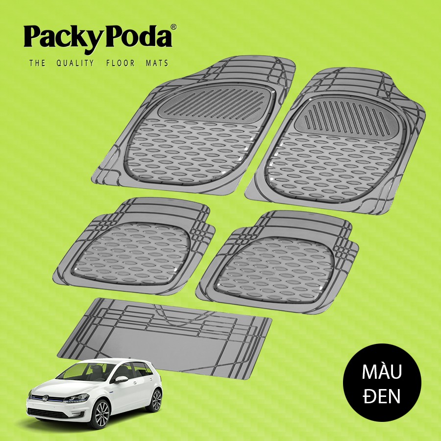 Bộ Thảm Lót Sàn Ô Tô PACKY PODA 6255 Màu Kem 4 Chỗ - Nhập Khẩu Chính Hãng