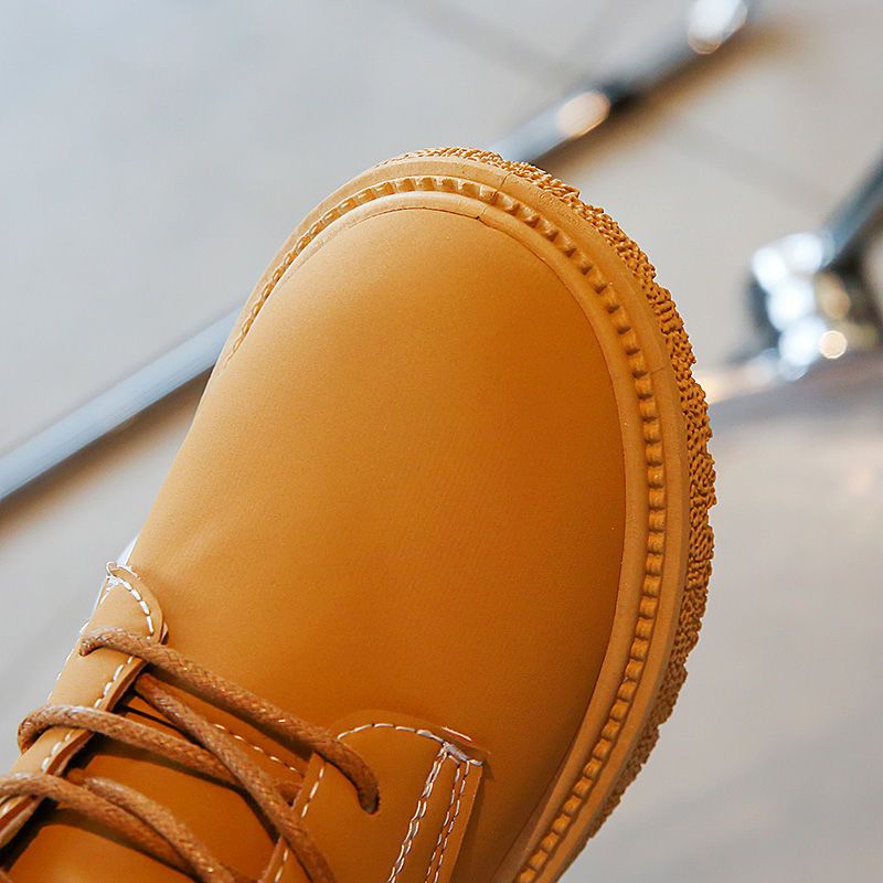 Giày Bốt Martin Màu Vàng Phong Cách Hàn Quốc Thời Trang Mùa Thu Mới 2022