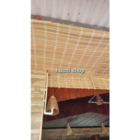 Mành sáo trang trí quán nhậu, coffe, làm trần quán, trang trí tết