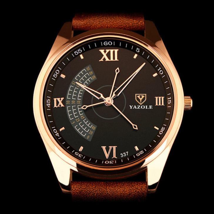 Đồng hồ nam Yazole 337 Dây da kiểu dáng độc đáo . | BigBuy360 - bigbuy360.vn