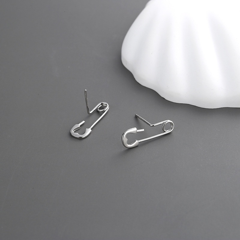 Bông tai hình ghim giấy phong cách hiphop Hàn Quốc thời trang cho nam nữ F752