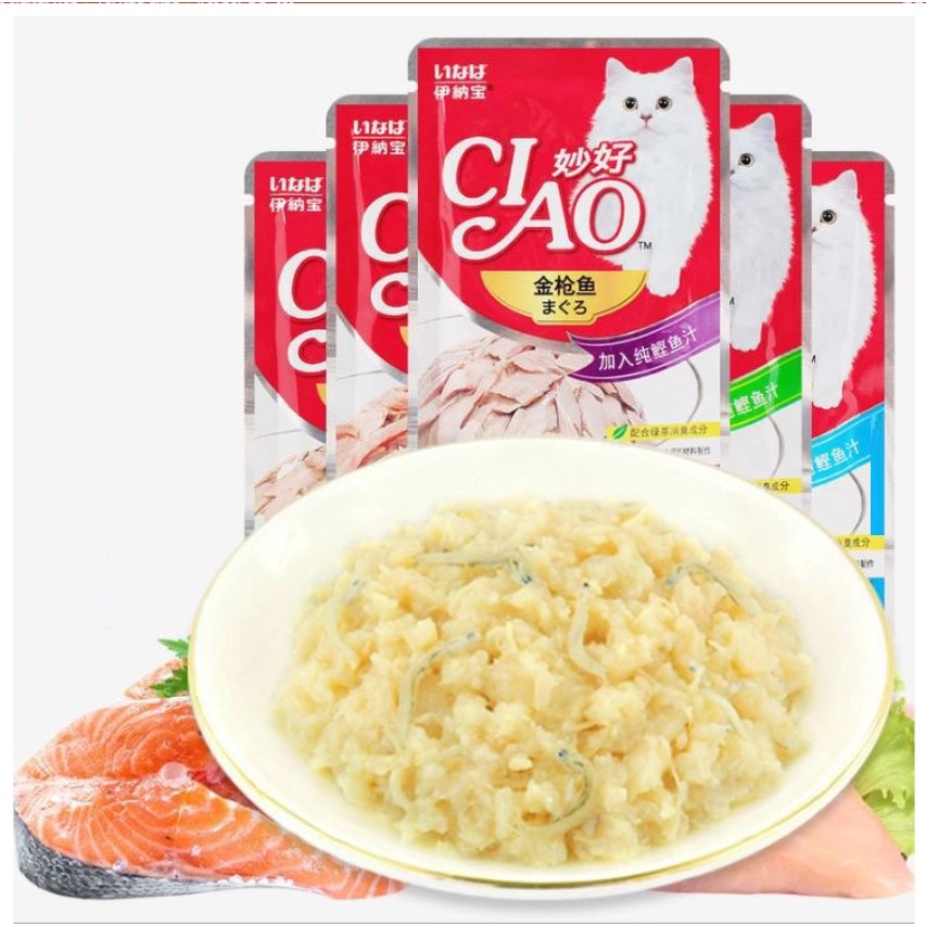 [HCM] Pate Ciao thưởng cho mèo mix nhiều vị ( 60g)