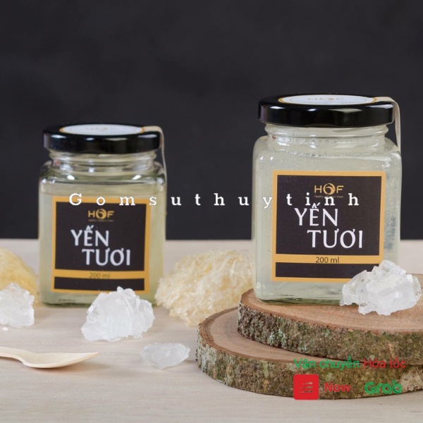 Hũ thủy tinh/ Lọ thủy tinh vuông nắp thiếc 100ml chưng yến, đựng thực phẩm
