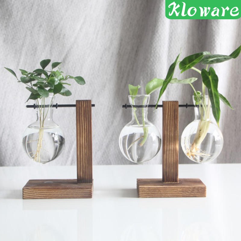 Bình Hoa Thủy Tinh Để Bàn Có Giá Đỡ 1 Lọ