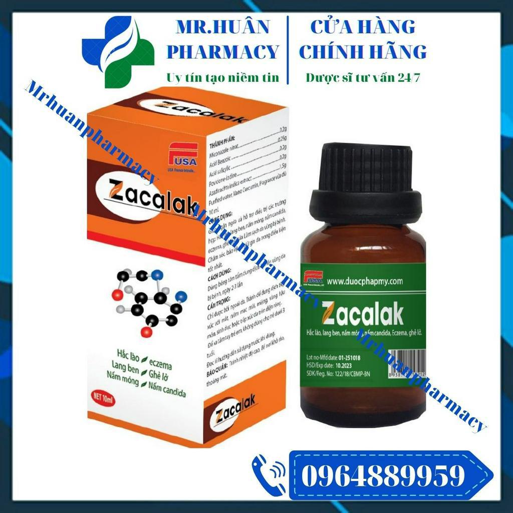 Zacalak 10ml - Dùng cho hắc lào, eczema, lang ben, ghẻ lở, nấm móng, nấm canida