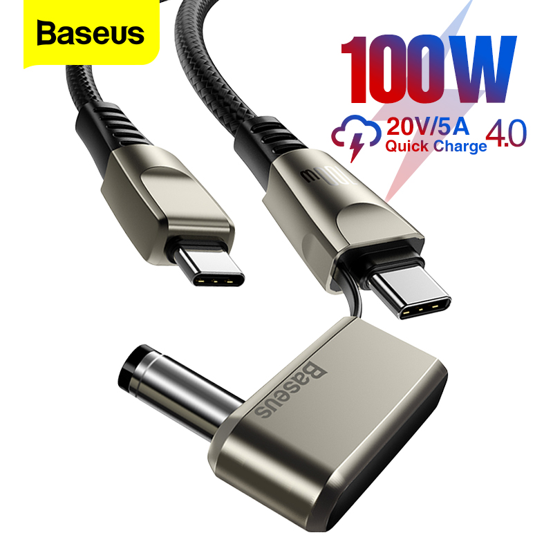 Cáp Sạc Baseus Cho Lenovo Laptop Từ Cổng Usb C Sang Type C Dc 100w 2 Trong 1