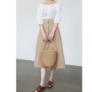 CHÂN VÁY CHỮ A LINEN DÀI