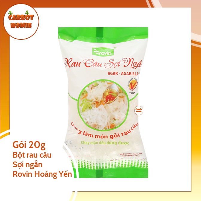 Rau câu sợi Rovin Hoàng Yến 30g dùng làm nộm, miến keto, nấu chè khúc bạch