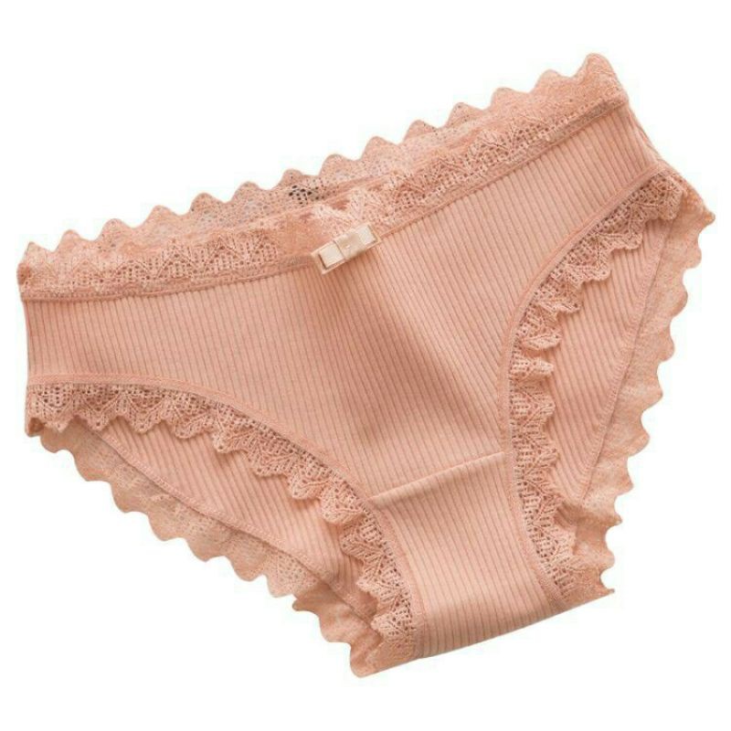 Quần lot cotton tăm viền ren kháng khuẩn CHUNCHUN, quần chíp thấm hút mồ hôi. | BigBuy360 - bigbuy360.vn