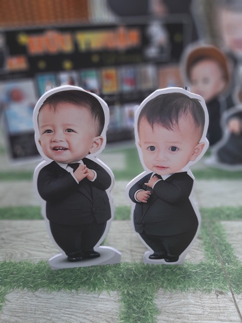 Hình chibi bé trai, chibi bé gái thiết kế 40cm trang trí sinh nhật, thôi nôi, đám cưới