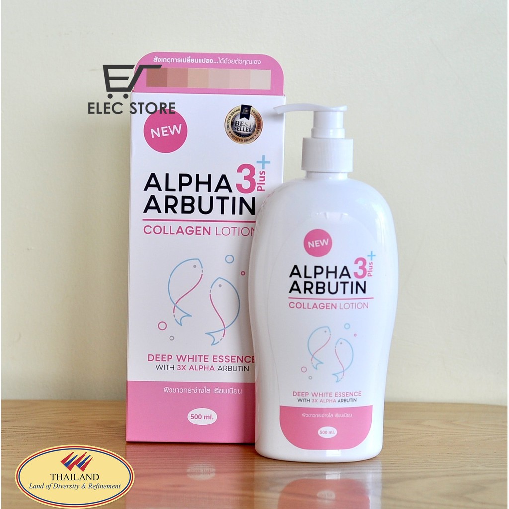 Sữa Dưỡng Trắng Da Alpha Arbutin Collagen Collagen Lotion 3+ Plus 500ml