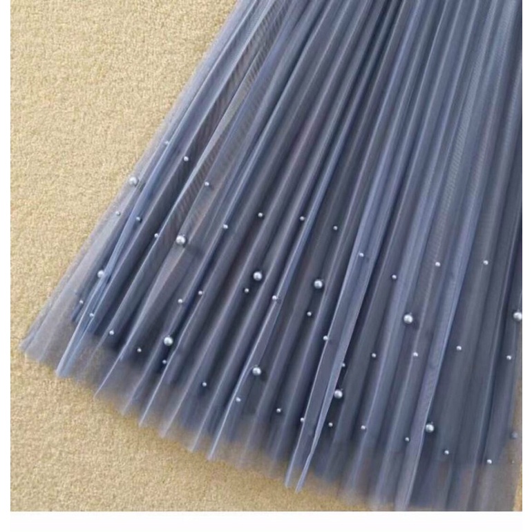 Chân váy von 2 mặt xoè đính hạt ngọc hàng quảng châu 737