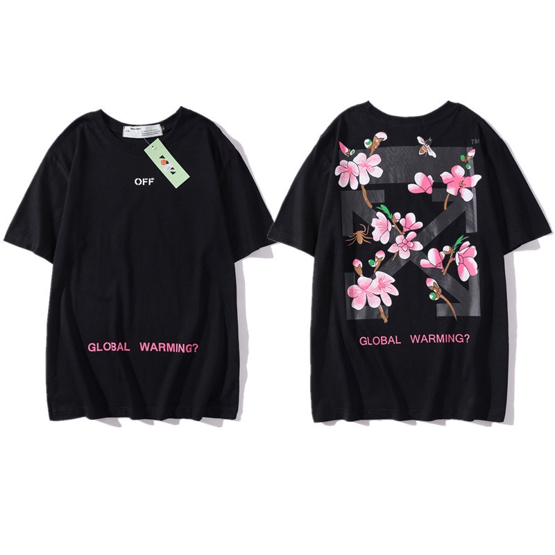 Áo Thun Tay Ngắn In Hoạ Tiết Off White Thời Trang Dành Cho Cặp Đôi