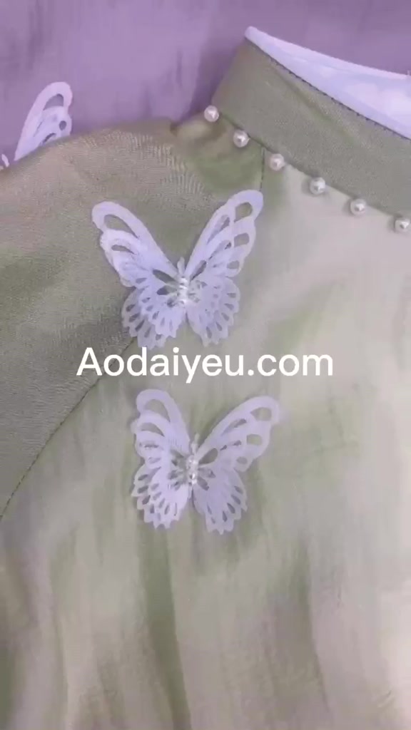 Áo dài hồ điệp, Áo dài cách tân dài mặc đi du lịch lễ tết dễ mặc - Aodaiyeu | BigBuy360 - bigbuy360.vn