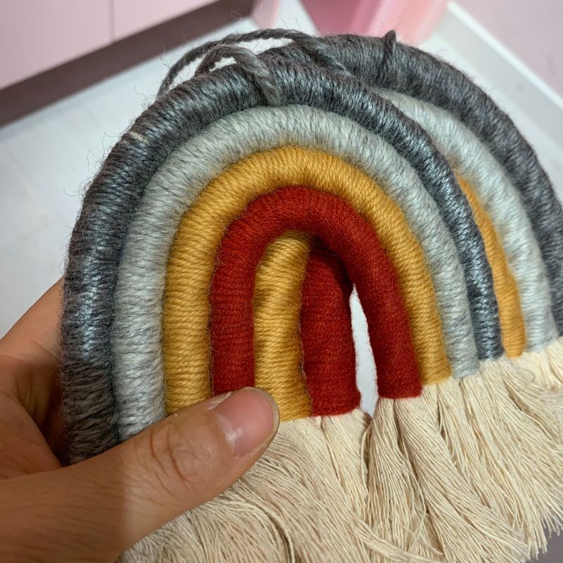 Dây Treo Trang Trí Hình Cầu Vồng Phong Cách Boho