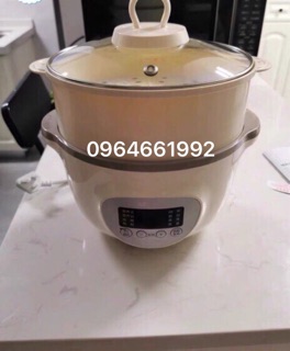 Nồi nấu cháo chậm bear 1.6L + CÓ LỒNG HẤP