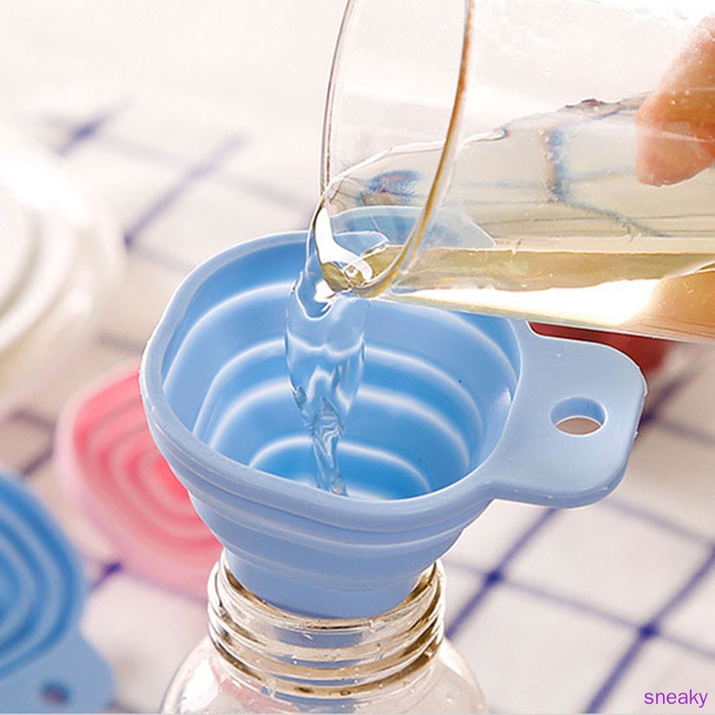 Set 2 phễu silicone mini có thể gấp gọn màu sắc ngẫu nhiên