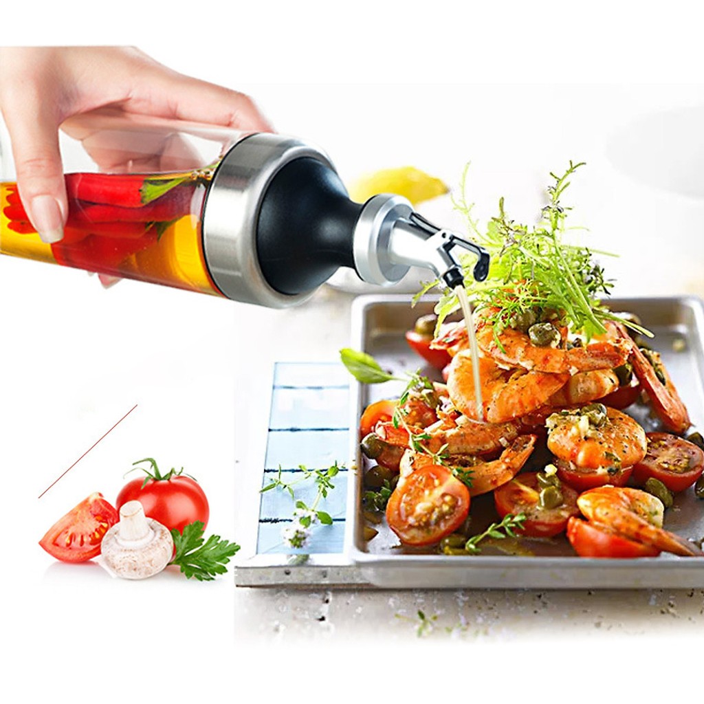 [Chính Hãng] Chai, Lọ, Bình Đưng Dầu Ăn, Nước Mắm, Xì Dầu JIMMEAL Đầu Vòi Có Thang Đo Chuyên Nghiệp 300ml 500ml 600ml