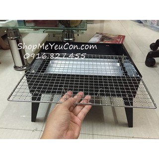Bếp nướng than hoa hình vuông Mini BBQ Set