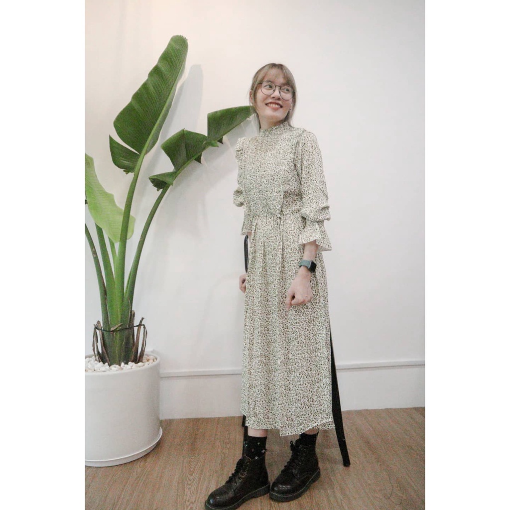 Đầm dài tay dài cổ lọ thanh lịch kín đáo DOKESI  - Grace Dress
