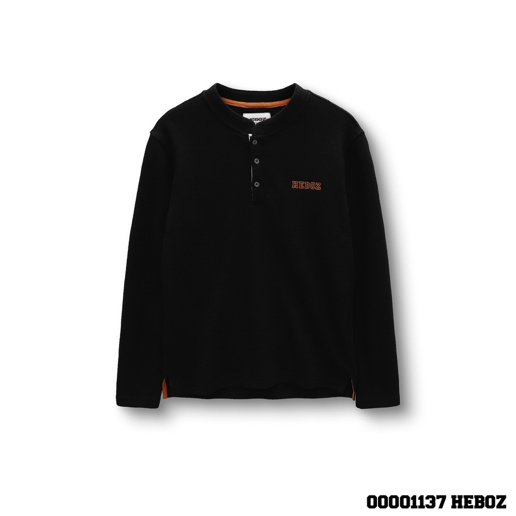 Áo henley dài tay waffle Heboz 4M, chất vải waffle co dãn thoáng mát - 00001137